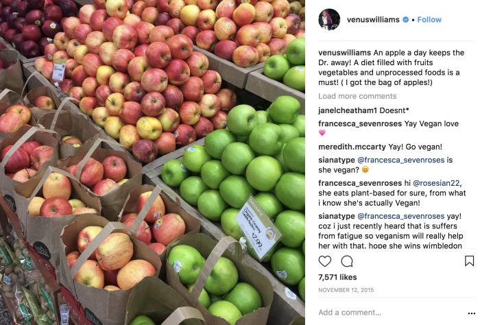 Los Jugadores de tenis vegetarianos